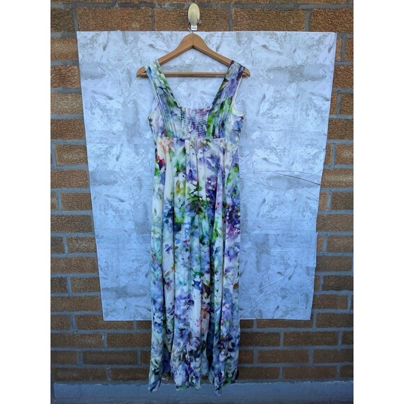 Seraphine Luxe Felicity Floral Silk Maternity Long Gown Occasion Dress size 6 - Picture 8 of 12